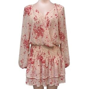 Princess Polly Altona Smocked Waist Floral Mini Dress Size 6